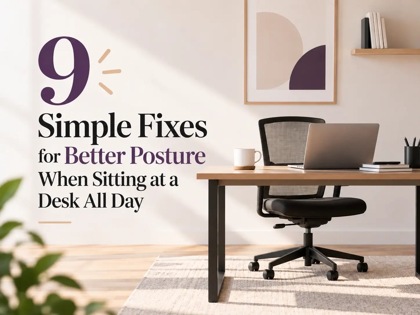 9 Simple fixes for better posture when sitting at a desk all day